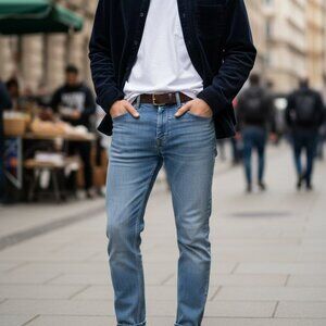 Nudie Jeans Co Slim Fit Organic Denim - Light Wash - W33 L32